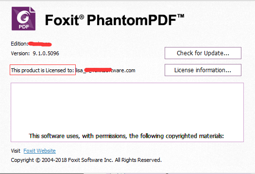 Foxit phantompdf license key location